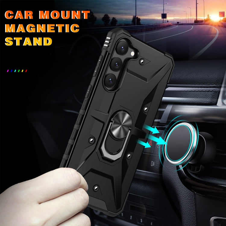 For Samsung Galaxy S23 5G Ring Holder Phone Case(Black) by buy2fix