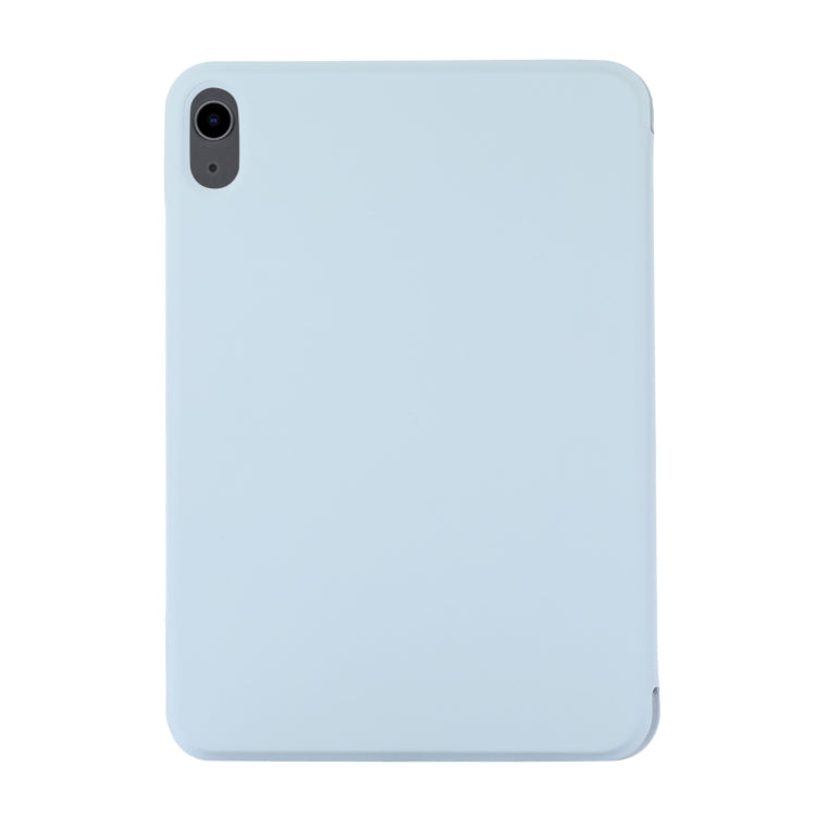 For iPad 2025 / 2022 3-fold Magnetic Buckle Leather Smart Tablet Case(White Ice Blue) by buy2fix