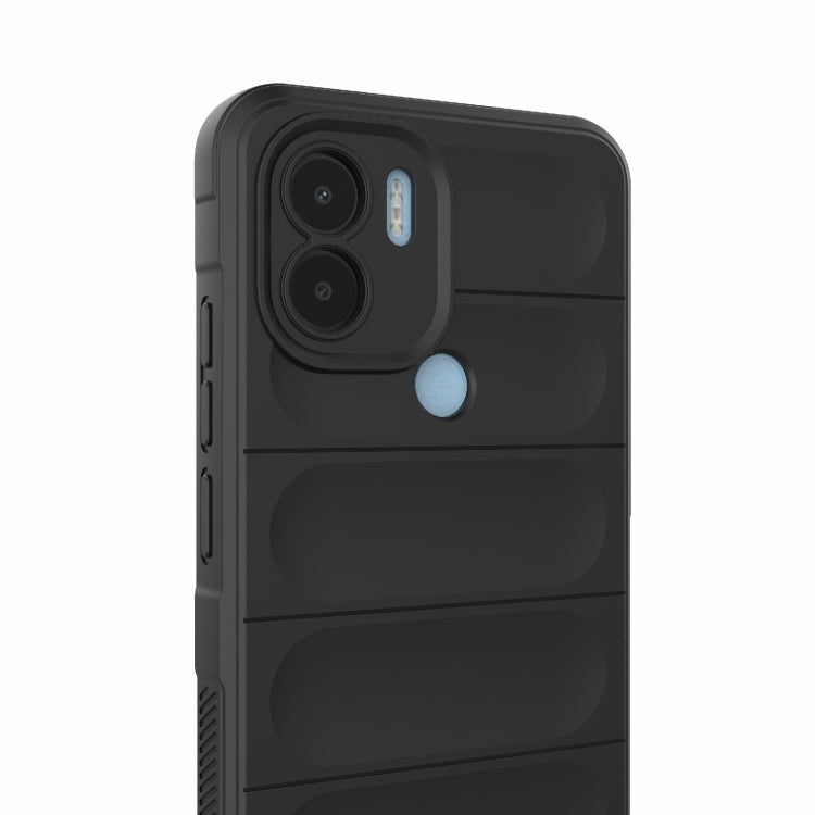 For Xiaomi Redmi A1+ 4G Global Magic Shield TPU + Flannel Phone Case(Black) by buy2fix