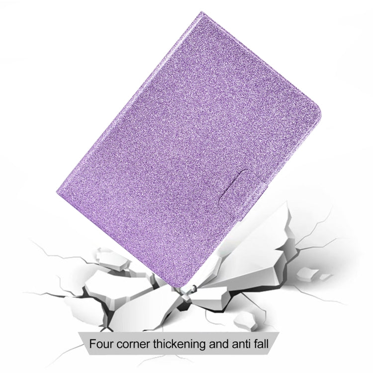 For iPad 2025 / 2022 Varnish Glitter Powder Smart Leather Tablet Case(Purple) by buy2fix