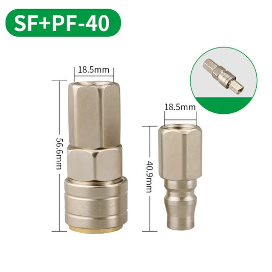 LAIZE SF+PF-40 10pcs C-type Self-lock Pneumatic Quick Fitting Connector by LAIZE