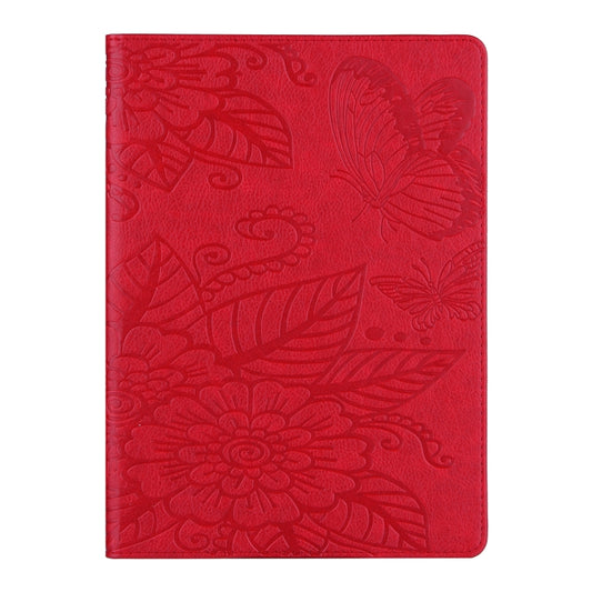 For iPad 2025 / 2022 Butterfly Love Flower Embossed Leather Smart Tablet Case(Red) by buy2fix