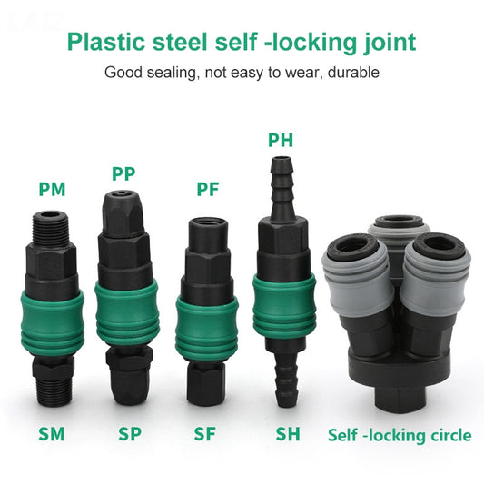 LAIZE Round Triplet 10pcs Plastic Steel C-type Self-lock Pneumatic Components by LAIZE