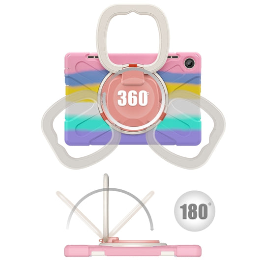 For Lenovo Tab M10 10.1 3rd Gen Silicone + PC Protective Tablet Case(Colorful Pink) by buy2fix