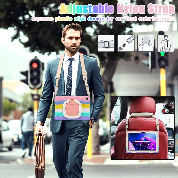 For Lenovo Tab M10 10.1 3rd Gen Silicone + PC Protective Tablet Case(Colorful Pink) by buy2fix