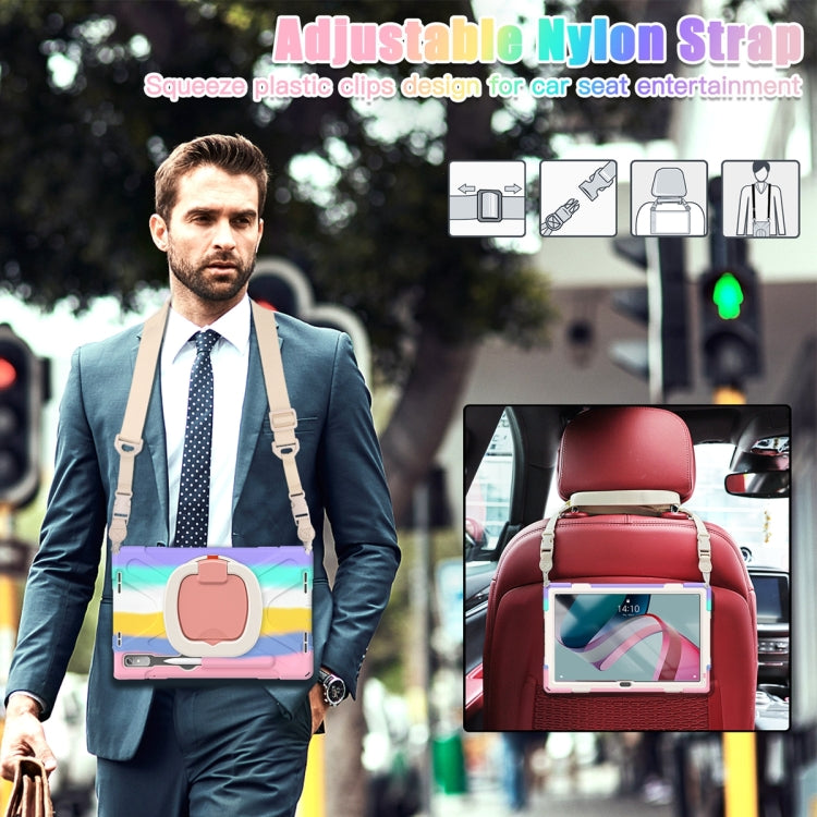 For Lenovo Pad Pro 2022 11.2 inch Silicone + PC Protective Tablet Case(Colorful Pink) by buy2fix