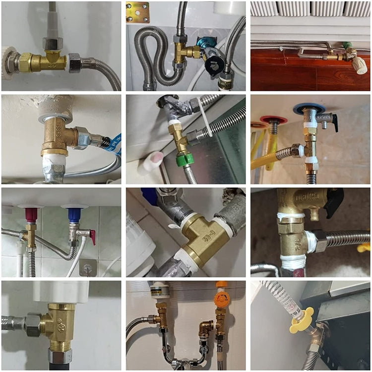 LAIZE External Thread Plumbing Copper Pipe Fittings, Caliber:4 Point(Three Way) by LAIZE