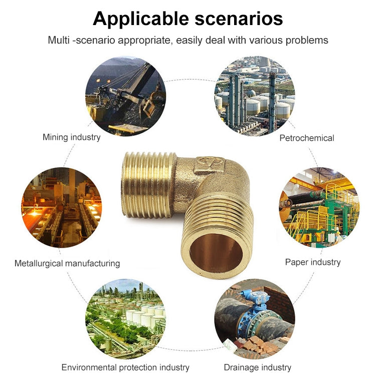 LAIZE External Thread Plumbing Copper Pipe Fittings, Caliber:4 Point(Elbow) by LAIZE