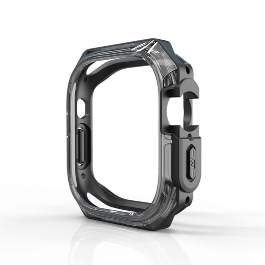 For Apple Watch Ultra 3 / 2 / 1 49mm Double Color Armor Shockproof Case(Transparent Black) by buy2fix