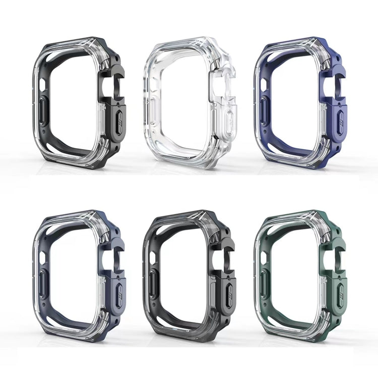 For Apple Watch Ultra 3 / 2 / 1 49mm Double Color Armor Shockproof Case (Dark Blue) by buy2fix