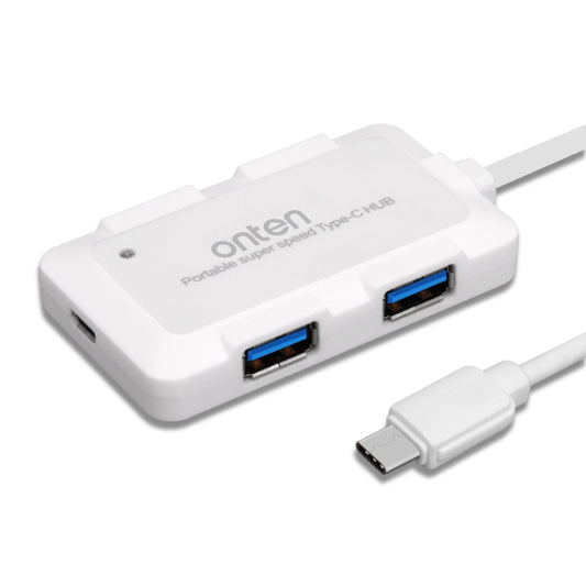 Onten OTN-9102 4-port USB3.0 Portable HUB Docking Station(White) by Onten