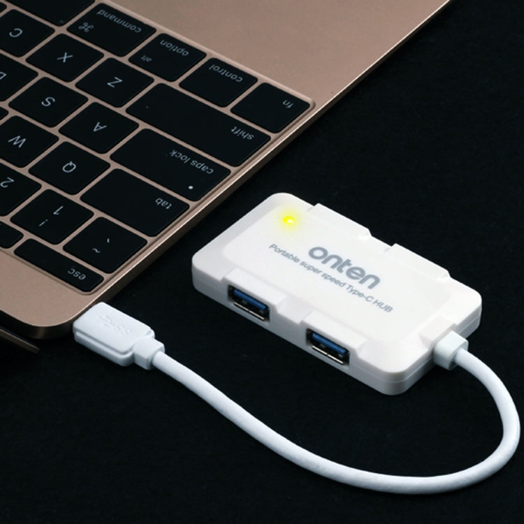 Onten OTN-9102 4-port USB3.0 Portable HUB Docking Station(Black) by Onten