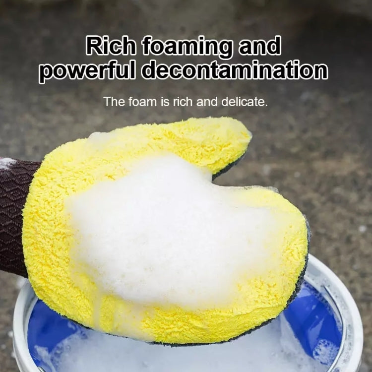 Soft Coral Fleece Motorcycle Car Cleaning Gloves by buy2fix