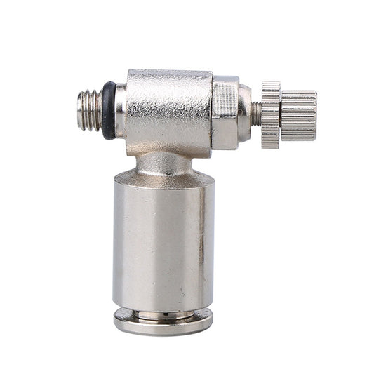 SL6-M5 LAIZE Nickel Plated Copper Male Thread Throttle Valve Pneumatic Connector by LAIZE