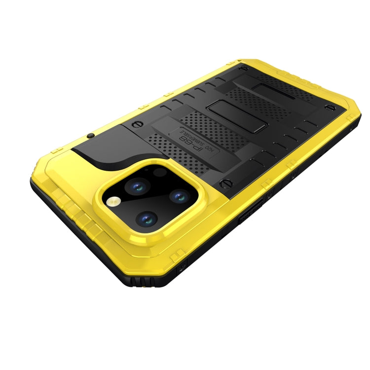 For iPhone 14 Pro Max Shockproof Waterproof Dustproof Metal + Silicone Phone Case(Yellow) by buy2fix