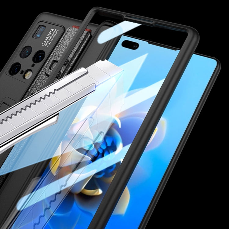 For Huawei Mate X2 GKK Magnetic Hinge Integrated Phone Case with Wrist Strap(White) by GKK