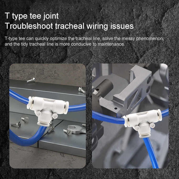 PEG16-12 LAIZE PW T-type Tee Reducing Pneumatic Quick Fitting Connector by LAIZE