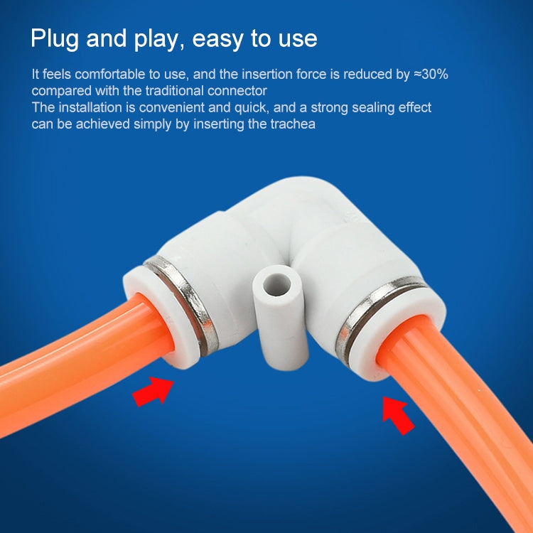 PV-8 LAIZE 10pcs PV Elbow Pneumatic Quick Fitting Connector by LAIZE