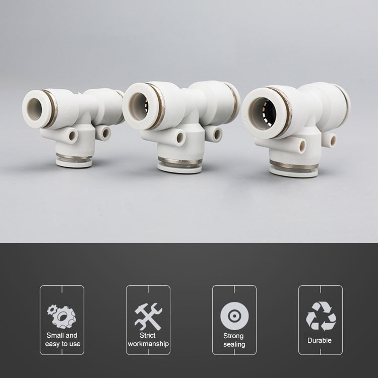 PE-12 LAIZE 2pcs PE T-type Tee Pneumatic Quick Fitting Connector by LAIZE