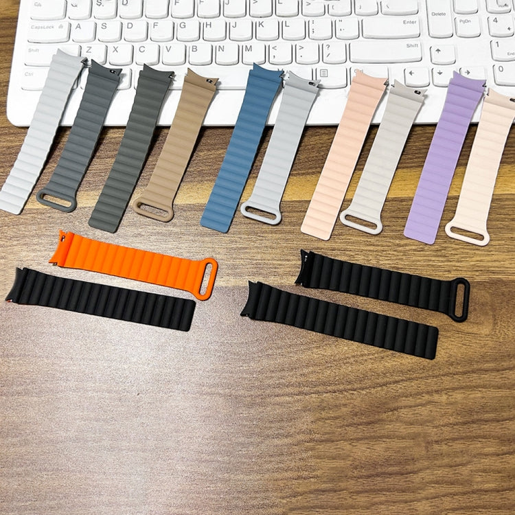22mm For Samsung Galaxy Watch5 Silicone Magnetic Watch Band(Blue+Grey) by buy2fix