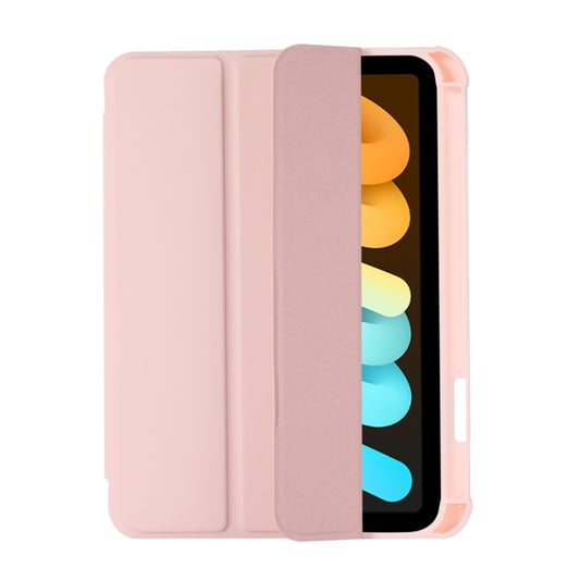 For iPad 2025 / 2022 Acrylic 3-folding Leather Tablet Case(Pink) by buy2fix