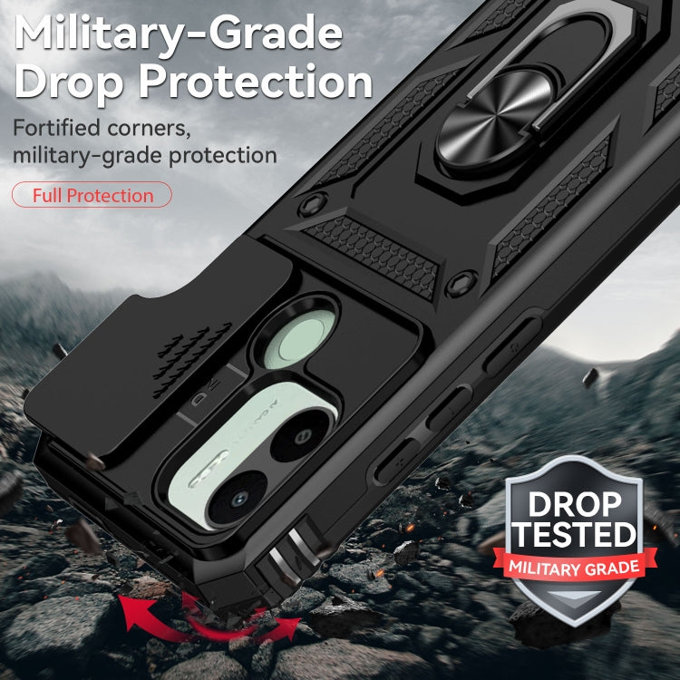 For Xiaomi Redmi A1/A1+ Sliding Camshield Holder Phone Case(Black) by buy2fix