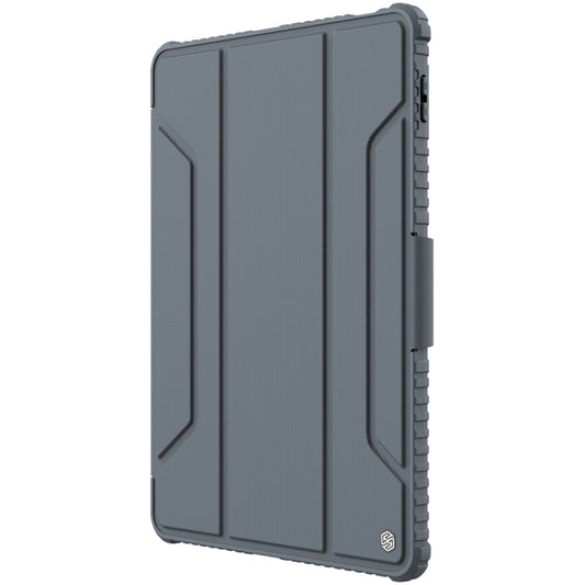 For Xiaomi Pad 5 Pro 12.4 inch NILLKIN Bumper Pro Leather Tablet Case with Pen Slot & Sleep / Wake-up Function(Grey) by NILLKIN