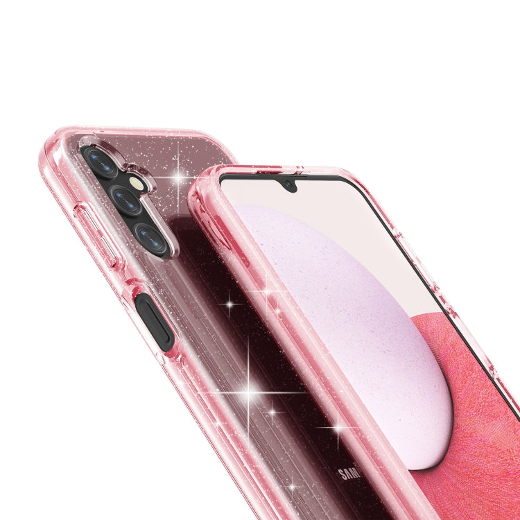 For Samsung Galaxy A14 5G / 4G Shockproof Terminator Style Glitter Powder Phone Case(Shiny Pink) by buy2fix