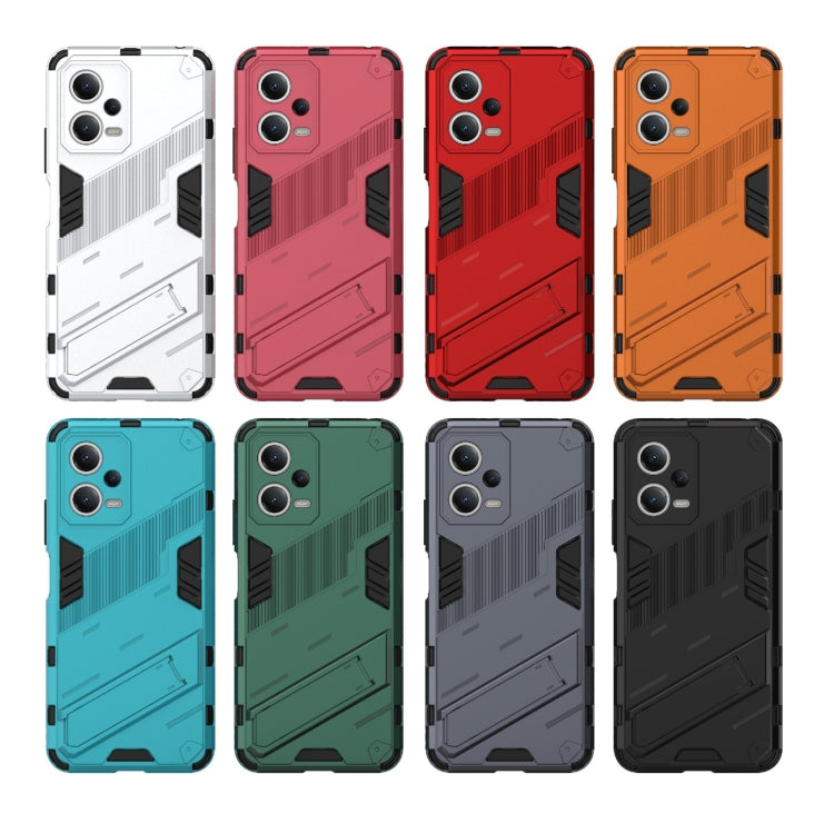 For Xiaomi Redmi Note 12 China / Note 12 5G India Punk Armor 2 in 1 PC + TPU Phone Case with Invisible Holder(Orange) by buy2fix