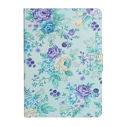 For iPad 2025 / 2022 Flower Pattern Flip Leather Smart Tablet Case(Purple Flower) by buy2fix