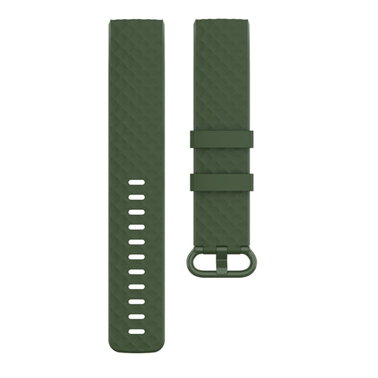 Color Buckle TPU Wrist Strap Watch Band for Fitbit Charge 4 / Charge 3 / Charge 3 SE, Size: S(Olive Green) by buy2fix