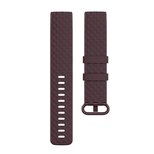 Color Buckle TPU Wrist Strap Watch Band for Fitbit Charge 4 / Charge 3 / Charge 3 SE, Size: S(Rosewood) by buy2fix