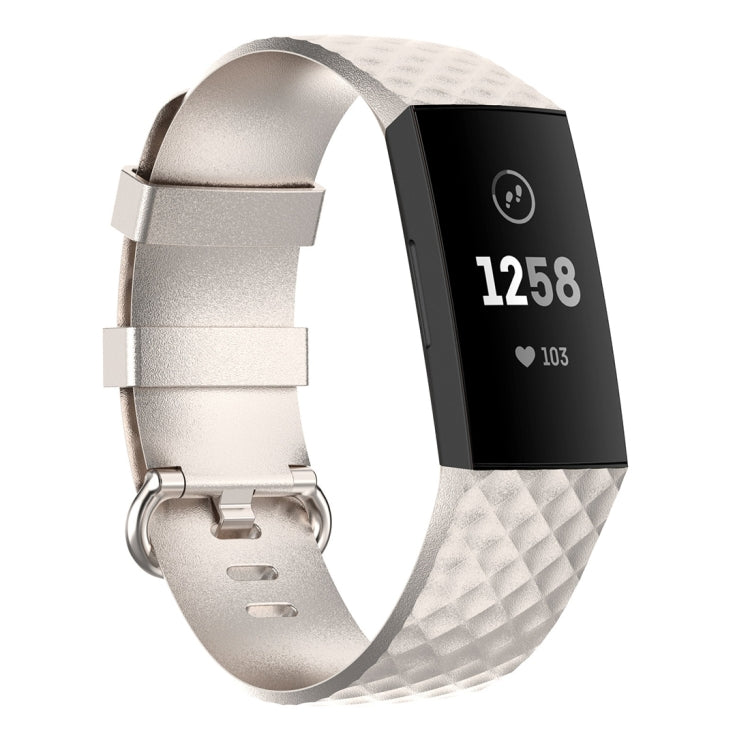 Color Buckle TPU Wrist Strap Watch Band for Fitbit Charge 4 / Charge 3 / Charge 3 SE, Size: S(Champagne) - Watch Bands by buy2fix | Online Shopping UK | buy2fix