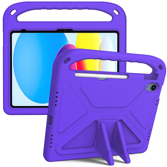 For iPad 2025 / 2022 Handle Portable EVA Shockproof Tablet Case(Purple) by buy2fix