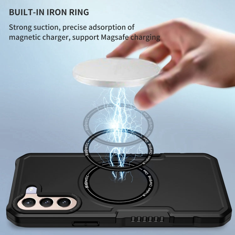 For Samsung Galaxy S21+ 5G MagSafe Shockproof Armor Phone Case(Black) by buy2fix