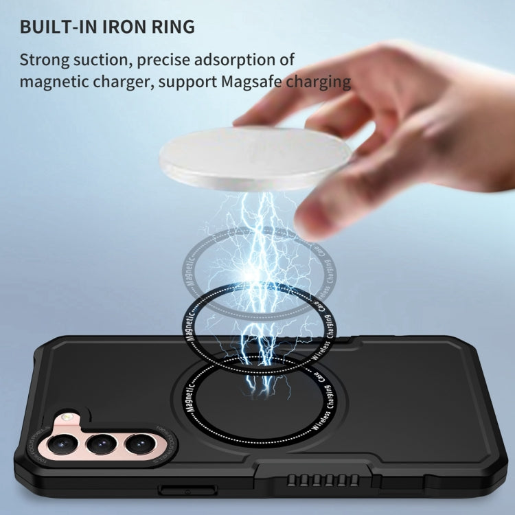 For Samsung Galaxy S22+ 5G MagSafe Shockproof Armor Phone Case(Black) by buy2fix