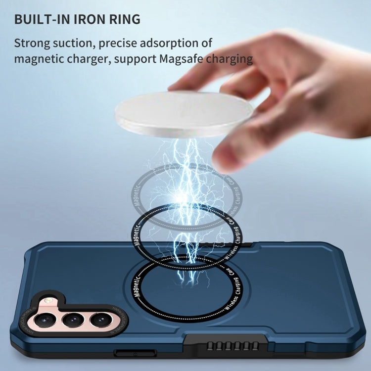 For Samsung Galaxy S22+ 5G MagSafe Shockproof Armor Phone Case(Dark Blue) by buy2fix