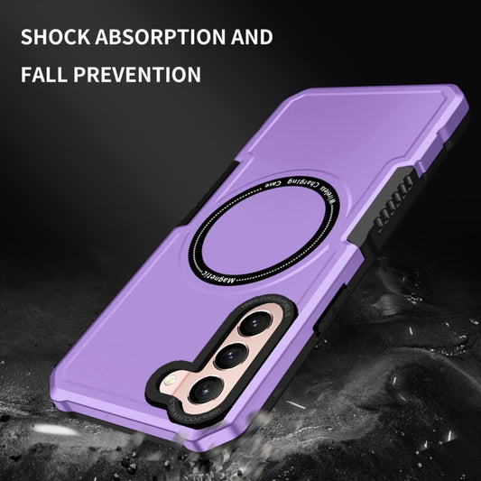 For Samsung Galaxy S22+ 5G MagSafe Shockproof Armor Phone Case(Purple) by buy2fix