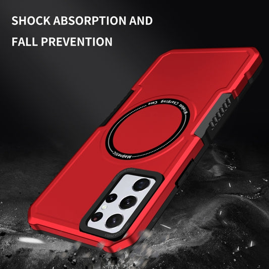 For Samsung Galaxy S23+ 5G MagSafe Shockproof Armor Phone Case(Red) by buy2fix