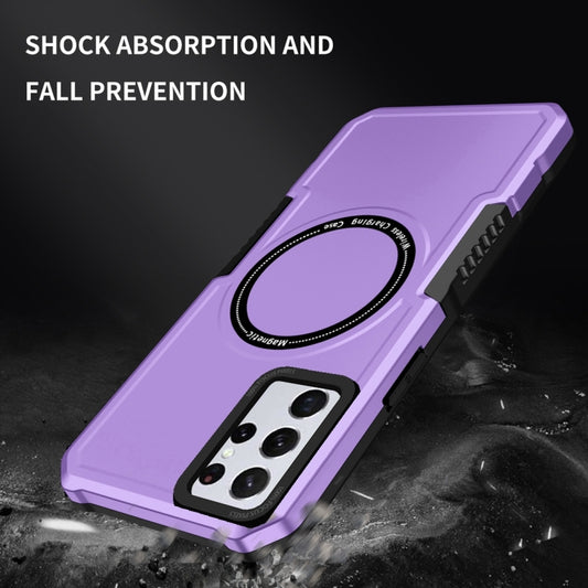 For Samsung Galaxy S23+ 5G MagSafe Shockproof Armor Phone Case(Purple) by buy2fix