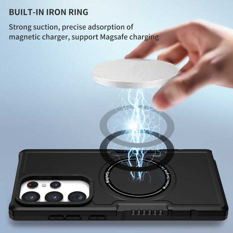 For Samsung Galaxy S23 Ultra 5G MagSafe Shockproof Armor Phone Case(Black) by buy2fix