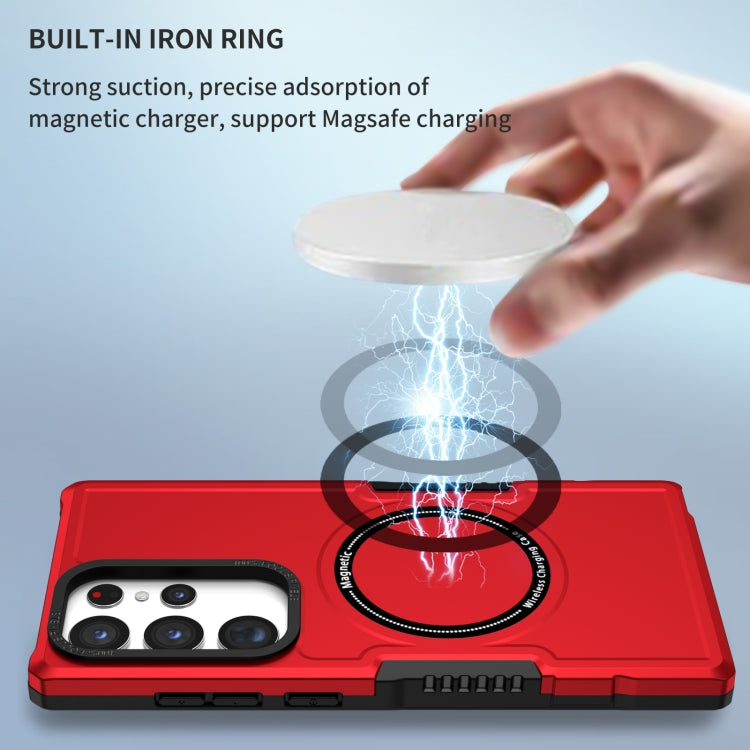 For Samsung Galaxy S23 Ultra 5G MagSafe Shockproof Armor Phone Case(Red) by buy2fix