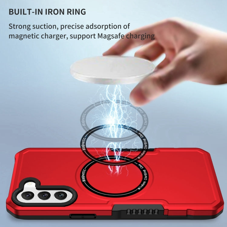 For Samsung Galaxy S22 5G MagSafe Shockproof Armor Phone Case(Red) by buy2fix