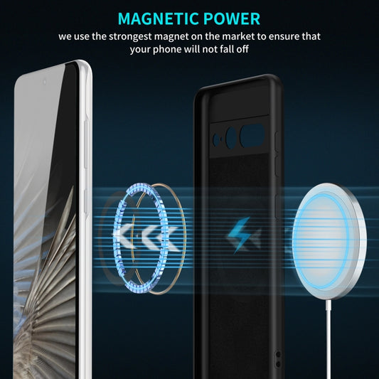 For Google Pixel 7 Pro MagSafe Magnetic Liquid Silicone Phone Case(Black) by buy2fix