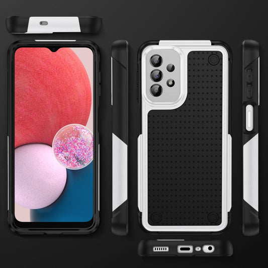 For Samsung Galaxy A13 4G PC + TPU Shockproof Protective Phone Case(White+Black) by buy2fix