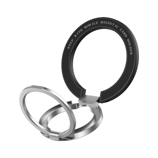 Car Magnetic Dual Axis Ring Phone Holder(Frosted Black) by buy2fix