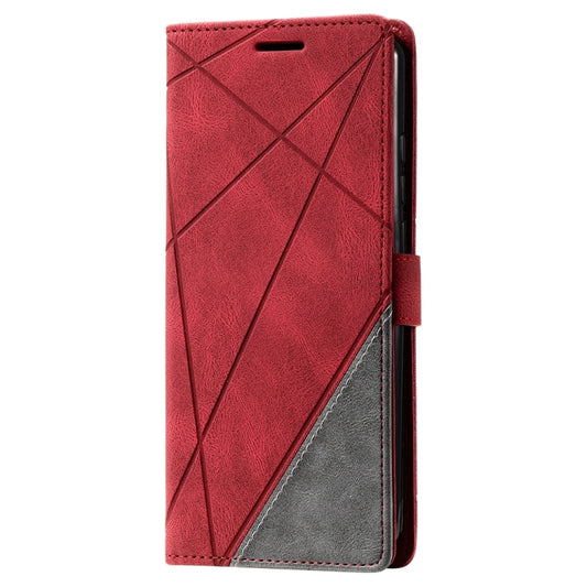 For Xiaomi Redmi A1+ Skin Feel Splicing Leather Phone Case(Red) by buy2fix