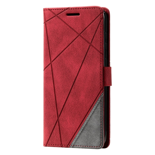 For Samsung Galaxy S23+ 5G Skin Feel Splicing Leather Phone Case(Red) by buy2fix