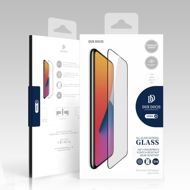 For Motorola Moto Edge 30 Neo 10pcs DUX DUCIS 0.33mm 9H Medium Alumina Tempered Glass Film by DUX DUCIS