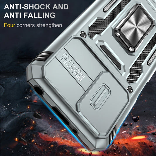 For Xiaomi Redmi 10 Armor PC + TPU Camera Shield Phone Case(Grey) by buy2fix